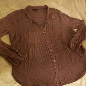 Rock republic maroon chambray shirt
